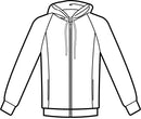 Felpa unisex con zip e cappuccio