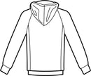 Felpa unisex con zip e cappuccio