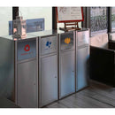 Contenitore raccolta differenziata con anta basculante in acciaio inox - 60 litri