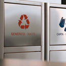 Contenitore raccolta differenziata con anta basculante in acciaio inox - 60 litri