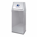 Contenitore raccolta differenziata con coperchio basculante Acciaio inox - 30 litri