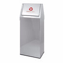 Contenitore raccolta differenziata con coperchio basculante Acciaio inox - 30 litri