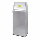 Contenitore raccolta differenziata con coperchio basculante Acciaio inox - 30 litri