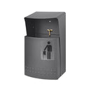 Cestino gettacarta a muro ribaltabile Metallo laccato Nero - 27,5x24,5x49h cm