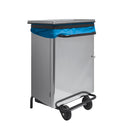 Contenitore rettangolare con pedale e ruote - 70 litri