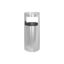 Posacenere gettacarta con griglia setaccio Inox - ø25 x 62h cm